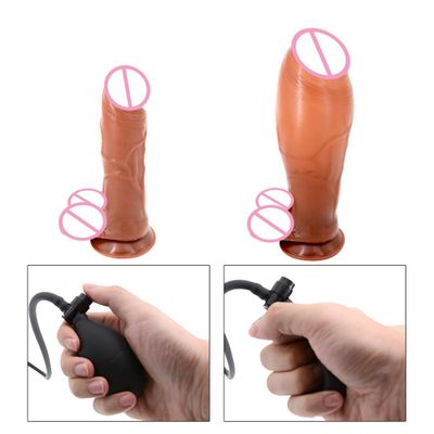 Belsiang Huge Inflatable Dildo Pump Big Butt Plug Penis Realistic Large Soft Dildo Suction Cup Sex Toys For Women Sex Products