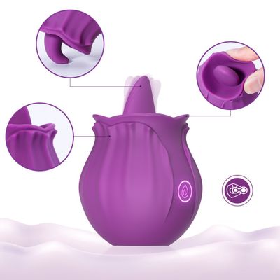 Clitoral Sucking Vibrator Intense Suction Tongue Lick Clit Stimulator Nipple Massager Sex Toys For Woman Oral Sex Rose Vibrator