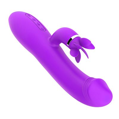 Multi-Speed Vibrator Heating Rotating Tongue Vibrating Massager Rabbit Design Vibrator Intelligent Heating Clitoris Stimulator