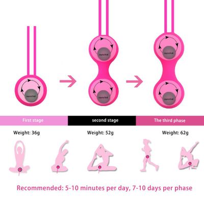 Medical Silicone Vibrator Kegel Balls Exercise Tightening Device Balls Safe Ben Wa Ball for Women Vaginal massager Adult toy