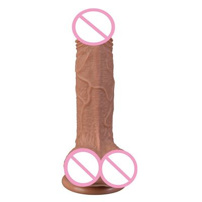 Female Realistic Skin Super Large Dildo Double Layer Silicone Big Dick Cock Sex Toy for Women