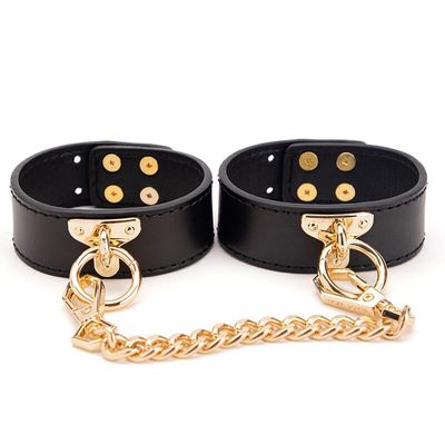 Leather And Metal Handcuffs Ankle Cuffs Bdsm Bondage Slave Bdsm Bondage Set Sex Toys for Couples Erotic BDSM Accessories Chains