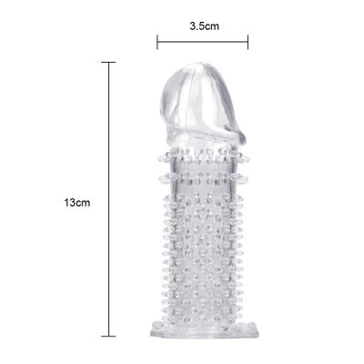 OLO Reusable Condom Penis Enlargers Cock Sleeve Enlargement Delayed Ejaculation G-spot Stimulation Penis Rings Sex Toys For Men
