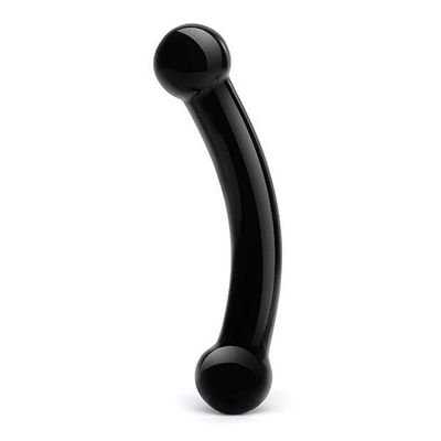 Glas - Double Bull Glass Dildo (Black)