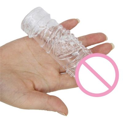 Crystal Sleeve Silicone Spike Condoms for Male Delay Set Cover Couple Toys