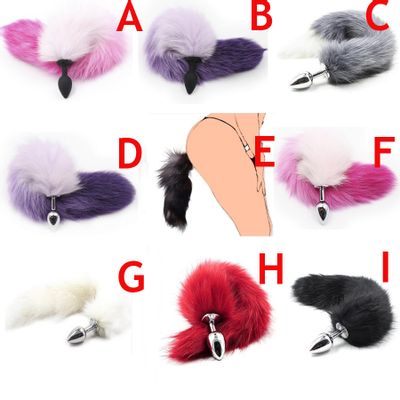 Fetish Soft Wild Fox Tail Metal Steel /Silicone Anal Plug Butt Plug For Women,Cosplay Accessories,Crawls Paws Buttplug