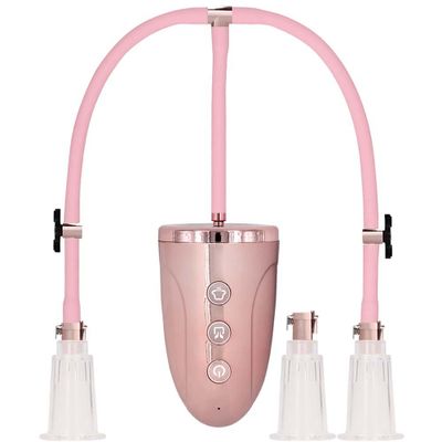 Pumped Rechargeable Clitoral & Nipple Pump Set - Large