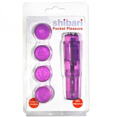 Shibari Pocket Pleasure W/4 Attachments Pink
