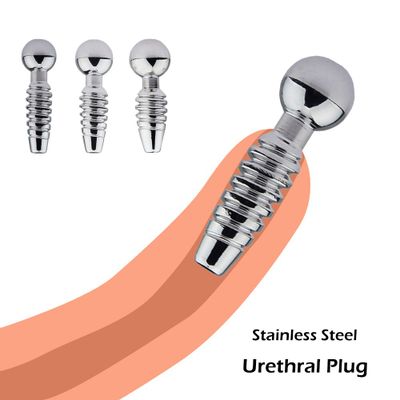Threaded Penis Plug Metal Urethra Dilator Male Delay Ejaculation Stainless Tube Stimulate Glans Penis Plug For Men Masturbation