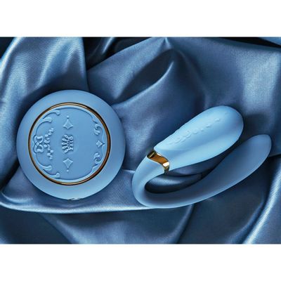 Zalo - Versailles Fanfan Remote Control Couple's Vibrator (Royal Blue)