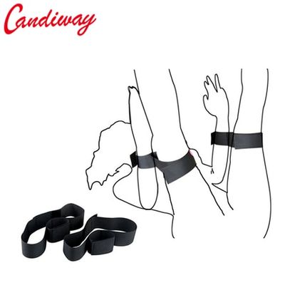 fantasy Bondage Boutique Soft Wrist-to-Thigh Cuffs Strap On BDSM Extreme Expandable cosplay game sex toys for couples