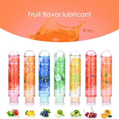 80ml Fruit Flavor Sex Lubricant Orgasm Body Massage Oil Lube Anal Water Based Lubricants Sex Oil for Women Female Seven Flavors