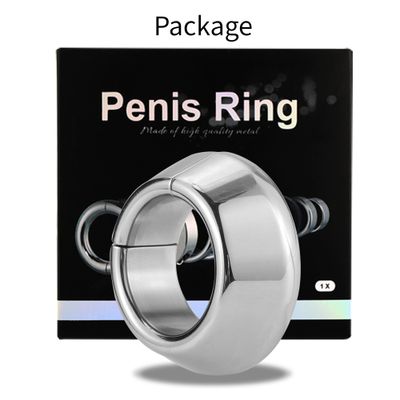 Stainless Steel Ball Stretcher Magnetic Lock Metal Penis Pendant Cock Lock Ring Adult Testicle Chastity Sex Toys For Men