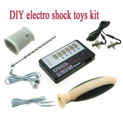 Adult BDSM Electro Shock Sex Toys, Super Big Anal Plug Penis RingUrethra Sound Nipple Clamps Sex Products for Men Woman Games