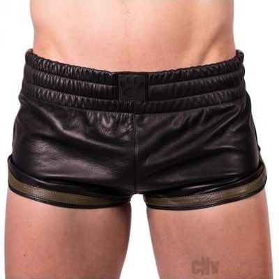Prowler Red Leather Sport Shorts Grn Xs