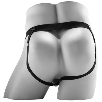 6 Inch Hollow Vibrating Strap-On with Balls