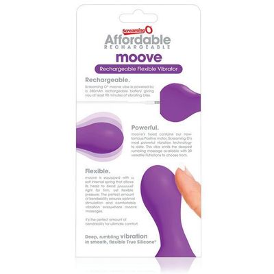 The Screaming O - Affordable Rechargeable Moove Flexible Vibrator (Purple)