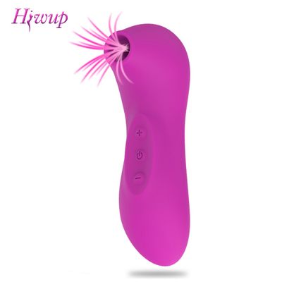 Powerful Clit Sucker Vibrator Nipple Sucking Clitoris Vagina Stimulator Oral Licking Blowjob Tongue Vibrating Sex Toys for Women
