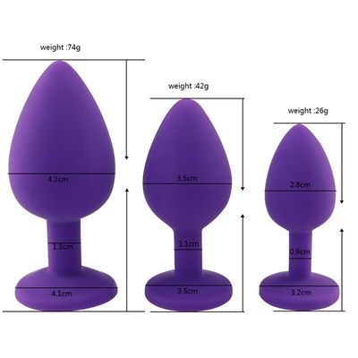 Safe Butt Plug With Crystal Detachable Jewelry massage Anal G Spot Vagina Clitoris Vibrator Erotic Adult Sex Toys For Woman/Men