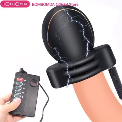 Shock Electric Glans Cap With SM Player Wave Therapy Penis Cage Shocking Chastity Device Tens Penis Sleeve Medical Themed Toys