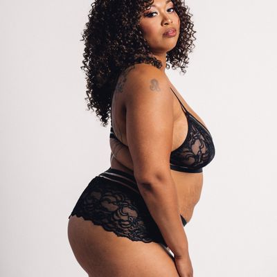 Plus Size Lace Elastic Boyshort