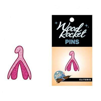 Wood Rocket Clitoris Large Pin &#8211; Pink
