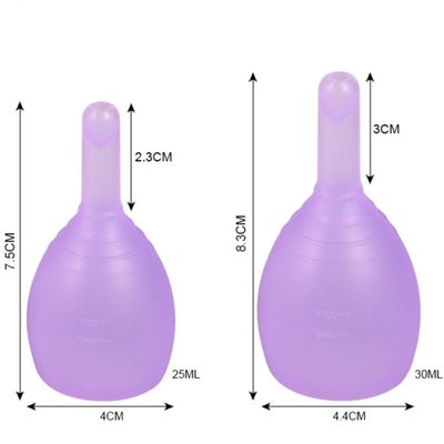 Women Reusable Anti-side Leakage Medical Soft Silicone Menstrual Cup Vagina Care