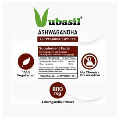 Pure Herbal 100% Organic Ashwagandha Root Extract (60 Capsules) for Anxiety Relief Stress Support Anti-Ageing Mood Enhancer Natural Supplement for General Wellness Gym and Fitness Fights Diabetes Boosts Immunity & Strength Natural Ayurvedic & Vegetarian