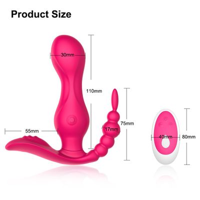 Female Wearable Vibrator Silent Sex Toy Anal Plug Stimulation G point Clitoris Wireless Remote Contro Panties Vibrator dildo