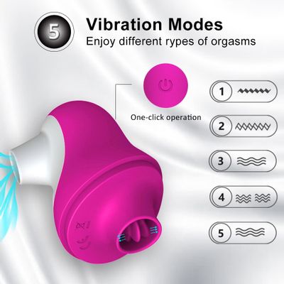 Clit Sucker Vibrator Nipple Sucking Clitoris Vagina Stimulator Sex Oral Licking Blowjob Stimulator Tongue Suction for Adult