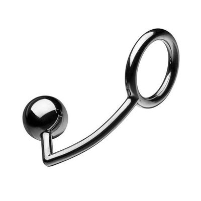 Tom of Finland - Steel Cock Ring With Anal Ball 2"