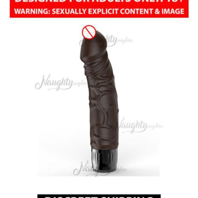 8 Inch Premium Quality Realistic Chocolate Sexual Dildo Sex Toy For Women With 10 Multi Speed Vibration.