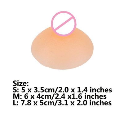 1 Pair Self-Suction SM Sex Products Washable Reusable Silicone Nipples for Breast Form Crossdresser Cosplay Simulated Breast