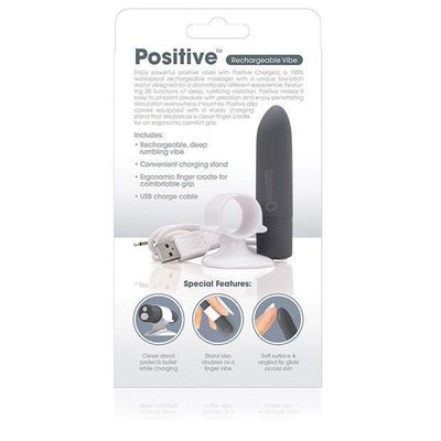 The Screaming O - Charged Positive Rechargeable Bullet Vibrator (Grey)