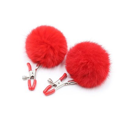 Pompon Nipple Clamps Adult Novelty Sex Product Metal Clip Female Breast clitoris Clip Massage Sex Toys For Couples lover game
